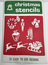 Vtg Christmas Stencils 25 Easy to Use from National Tinsel Mfg Co Made in USA