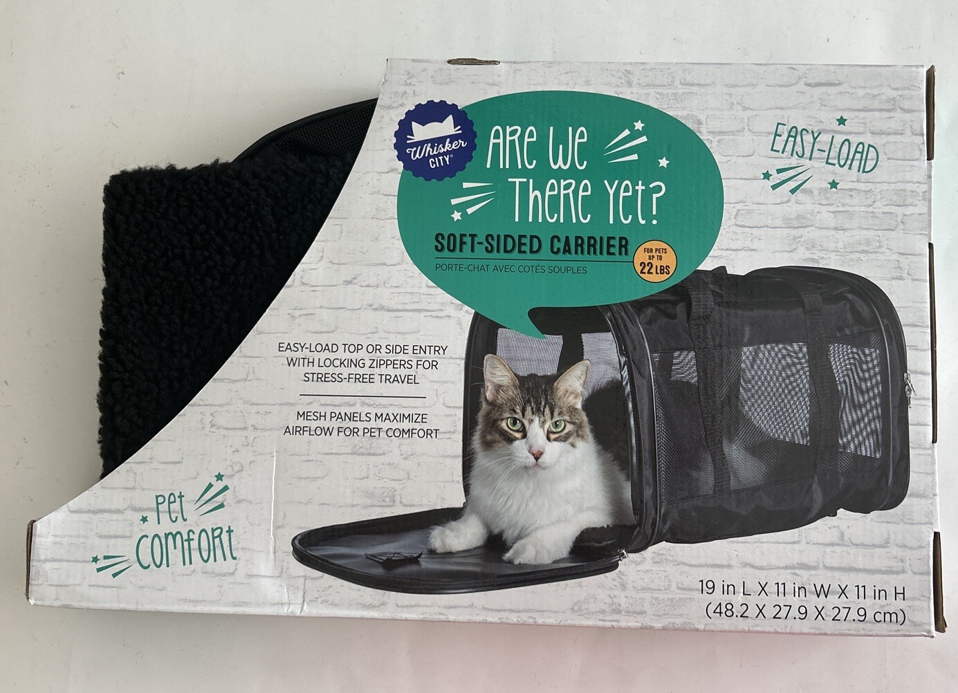 Whisker City Black Mesh Soft Sided Cat & Dog Carrier, 19”x11”x11” Black eBay