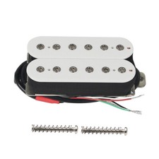 FLEOR Ceramic Double Coil Humbucker Passive Pickup Neck Position 4-Wires White