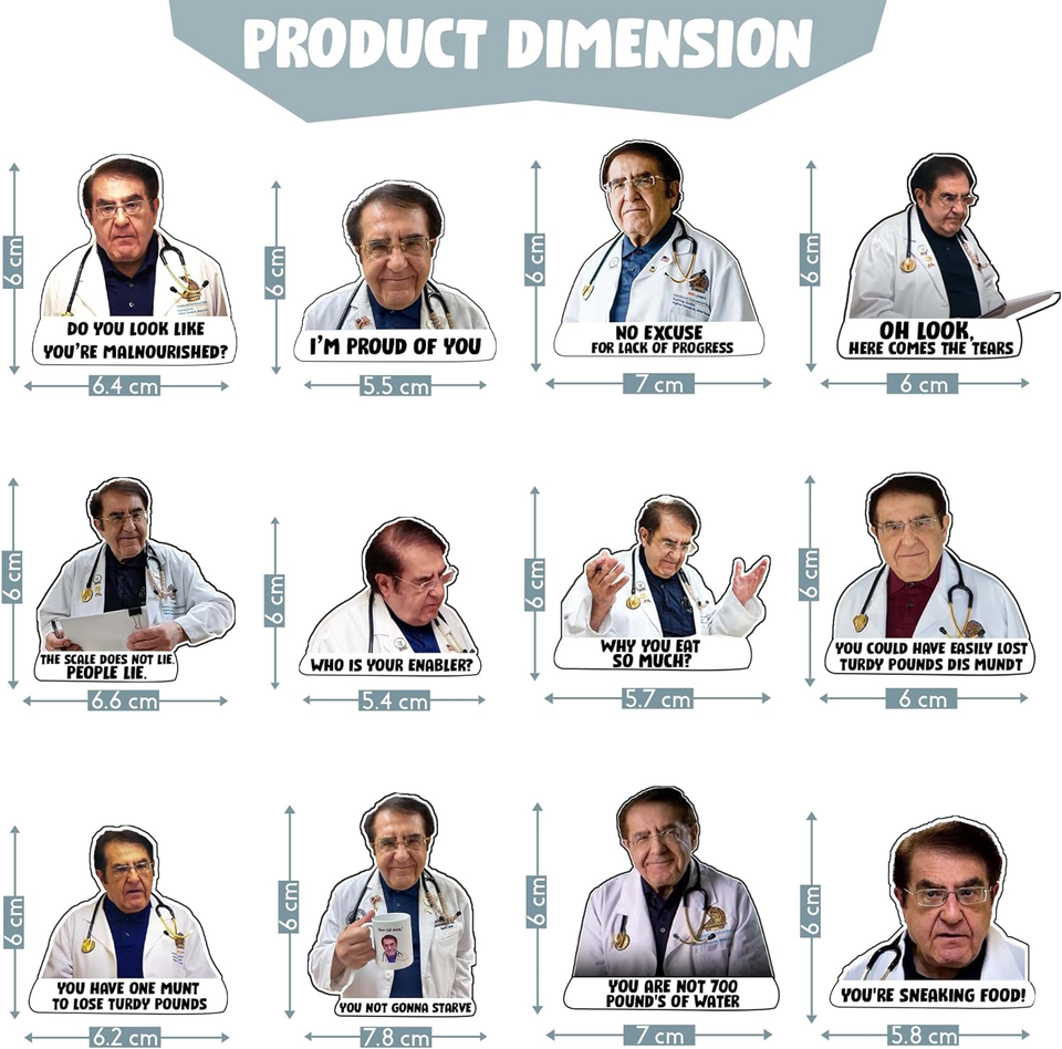 12 Pack Dr Now Funny Dr. Nowzaradan Fridge 3" 3" Strong