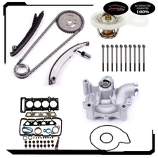 Head Gasket Bolts Set Timing Chain Kit Water Pump For Mini Cooper w/Thermostat