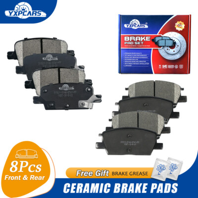 Front & Rear Ceramic Disc Brake Pads For 2016 2017 - 2021 Chevrolet Malibu
