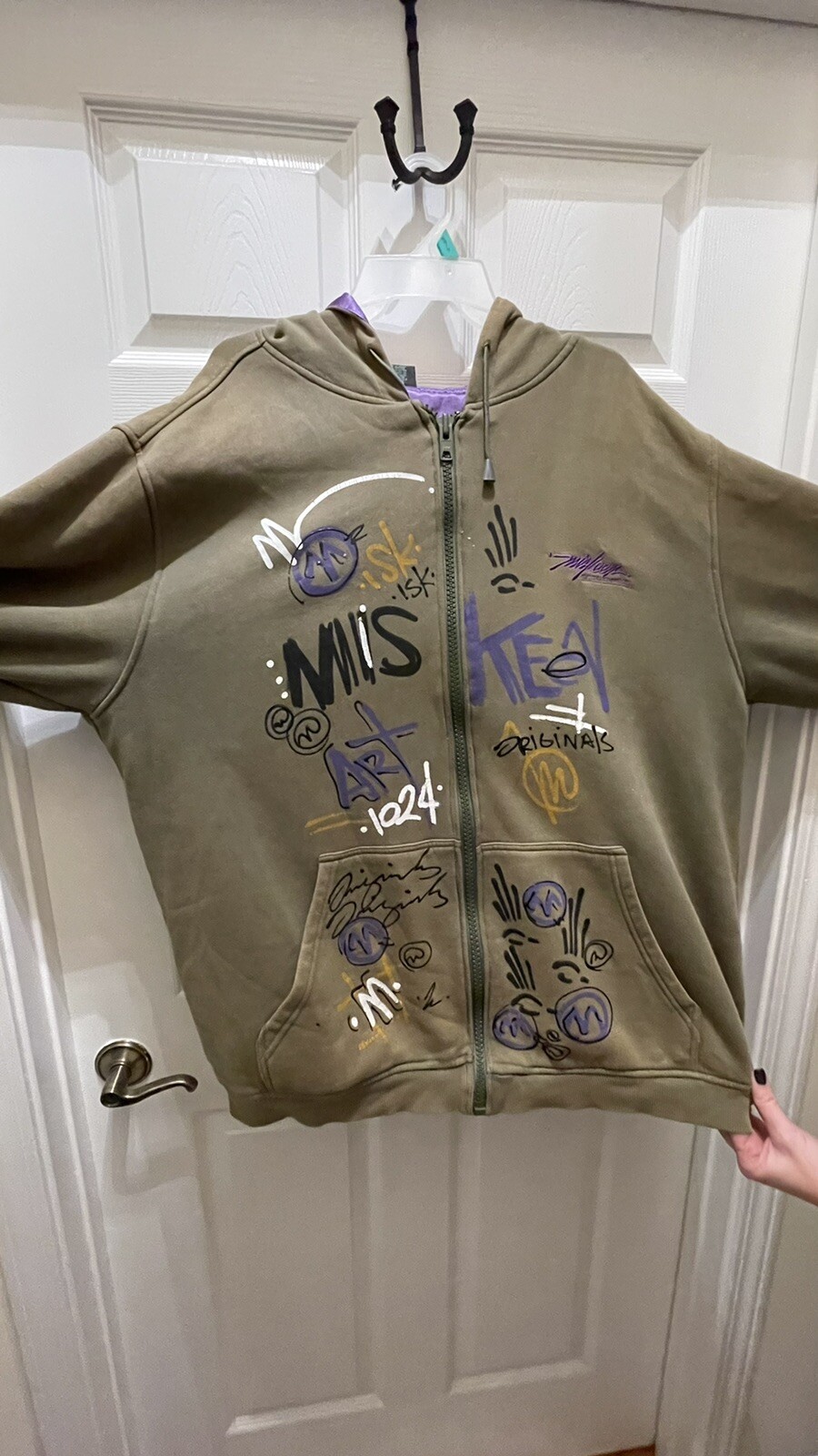 Miskeen Originals Green Multicolor Size 2X Long Sleeve Gamer Hoodie Full Zipper
