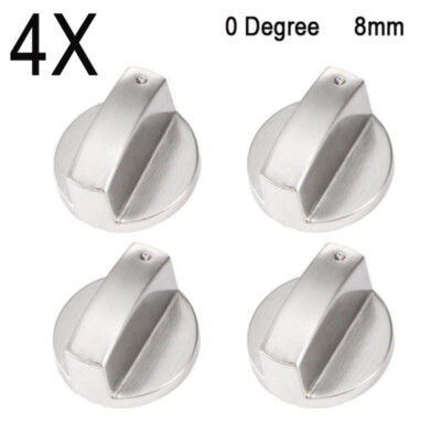 4 Stück Universal Drehknopf Herd 8 mm Gasherd Knöpfe Metall Ofenschalter Rotary 