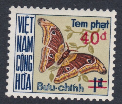 SOUTH VIETNAM:1974 Postage Due (Butterflies) 1p surcharged 40d SGDSD470m MNH - Picture 1 of 1