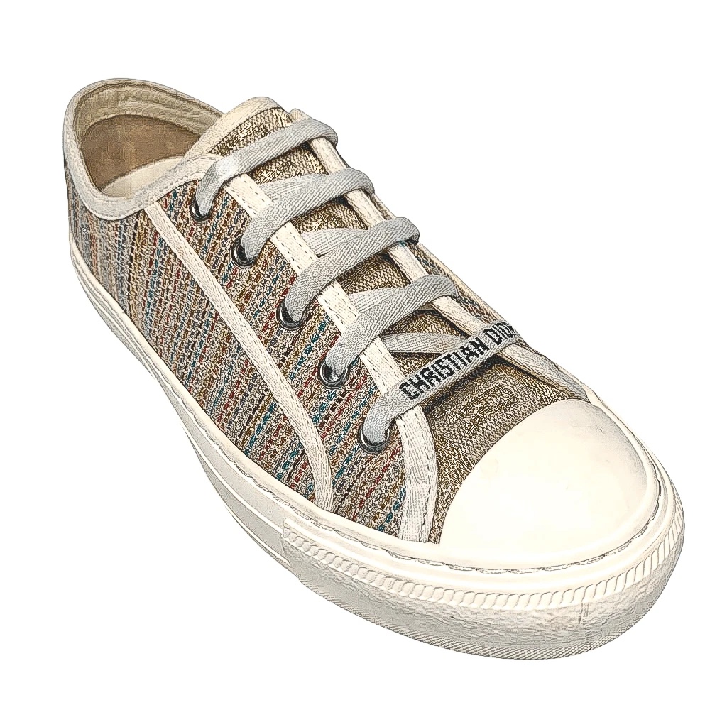 Baskets Christian Dior D Romance Lurex Walk’N’Dior métallisées multi EU 37 US 7