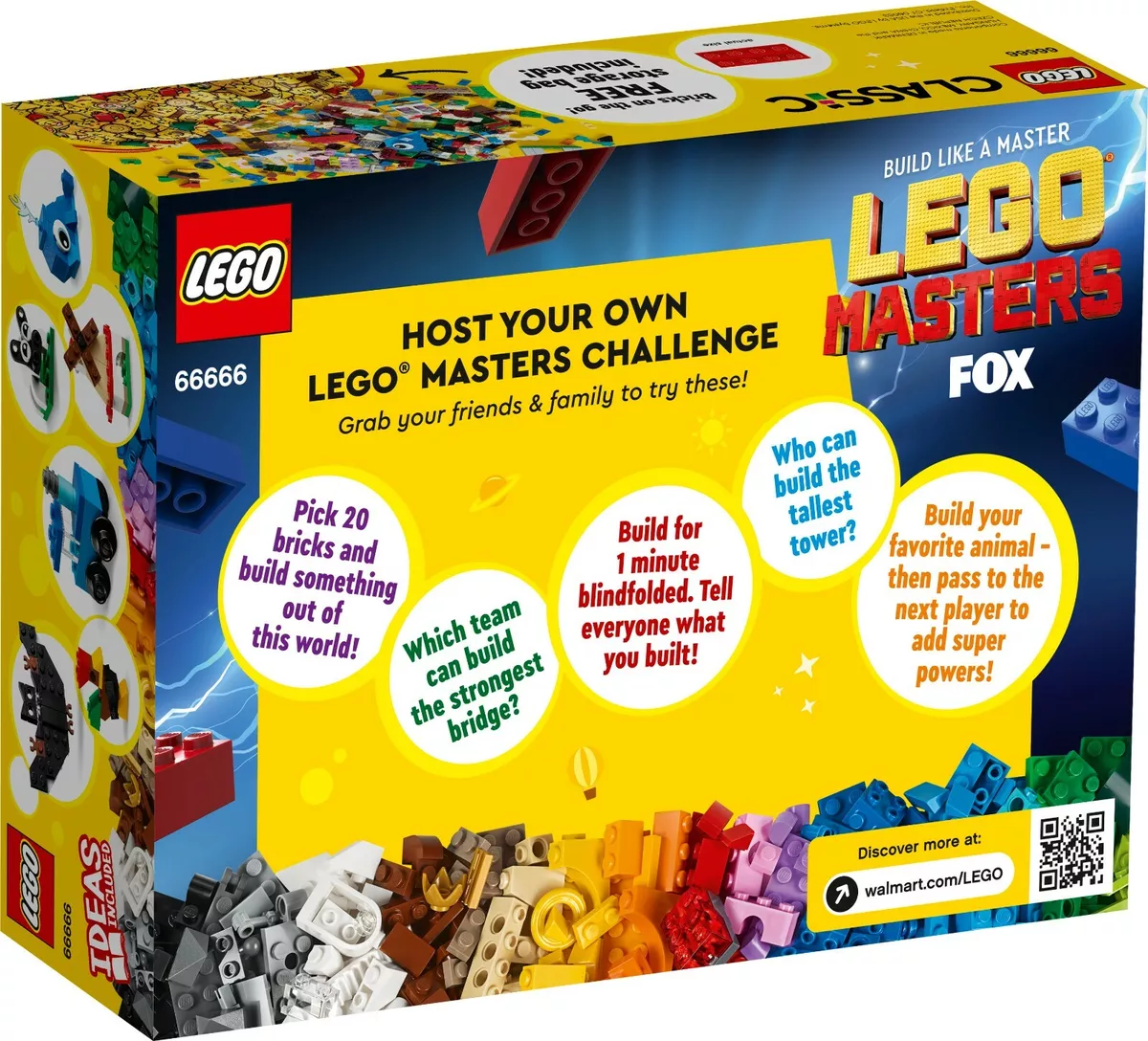 LEGO Masters Fox TV 66666 Building Toy Value Set 4 in 1 613 Pieces Storage Bag