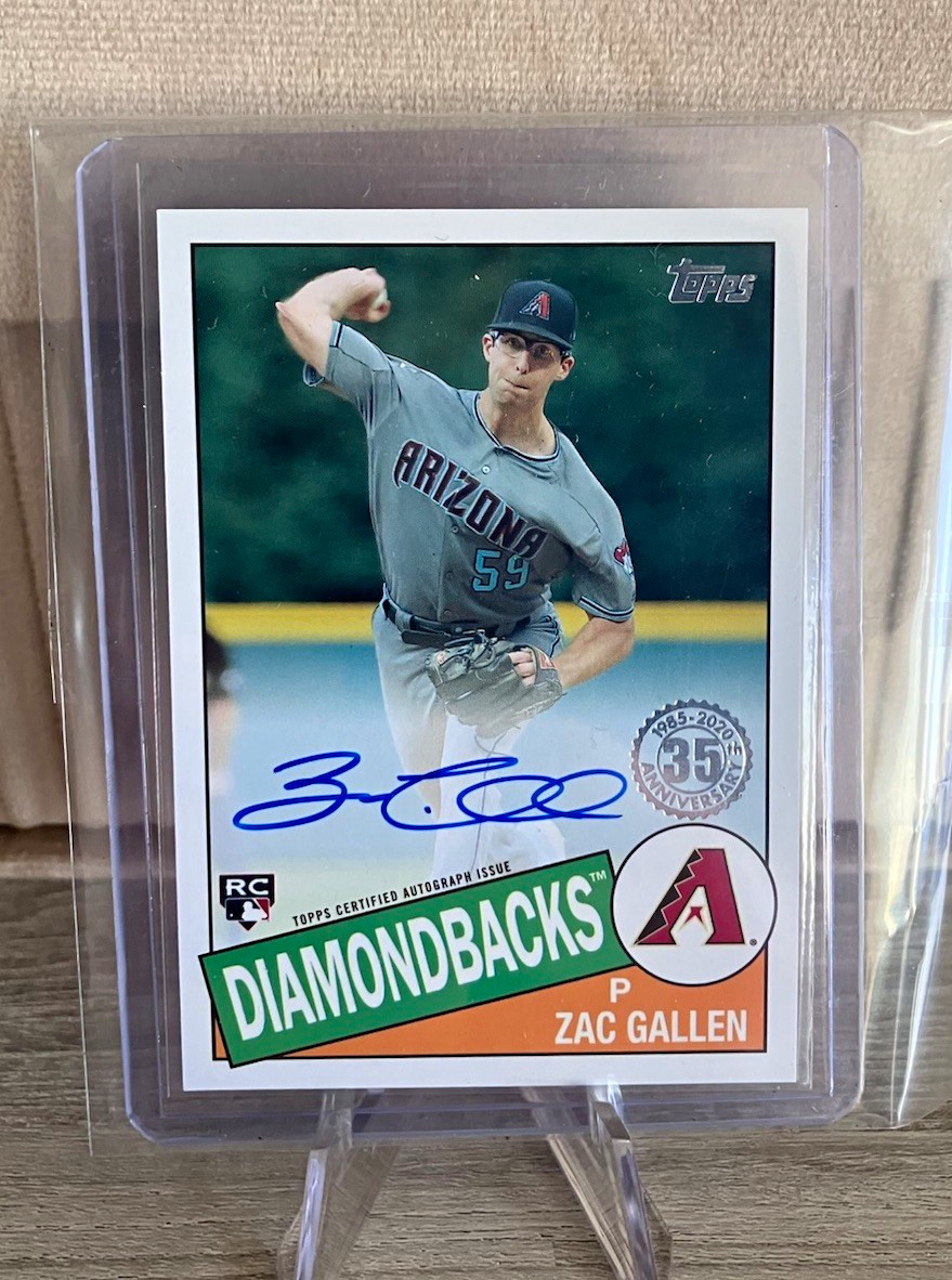 Zac Gallen #85A-ZG 2020 Topps Update Baseball 1985 Topps Autographs