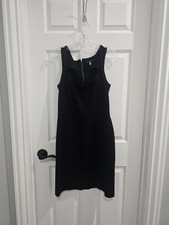 Banana Republic Black Sheath Dress Spandex, Structured Women's Size 10 EUC