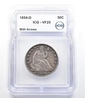 1854-O Seated Liberty Half Dollar Arrows VF25 ICG *6943