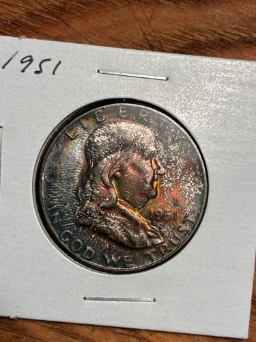 1951 Franklin Half - Great Toning - UNC -  $1.99 Shipping