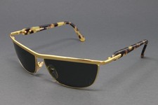 Gianni Versace Mod.S80-961 Unisex Sunglasses Gold Vintage Metal Green Lens
