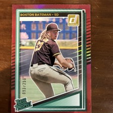 2025 Panini Donruss - Rated Prospects Boston Bateman #118 Red /250 (RC)
