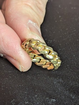 Beautiful Cuban Link Band Ring 18k Yellow Gold 8 Grams!