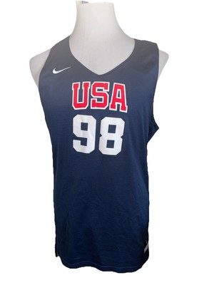 Nike アメリカンフットボール ユニフォーム 98 L 98 TEAM USA BASKETBALL FIBA U19 2021 ? NIKE PRACTICE JERSEY