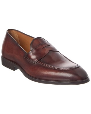 Antonio Maurizi Soft Leather Italian Brown  Dress Business Shoes Loafers Size 42 Men main image 3