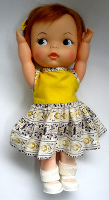 1966 67 ideal 10''  honey ball doll-Vinyl Poseable RARE Red Head w/Outfit & Shoes