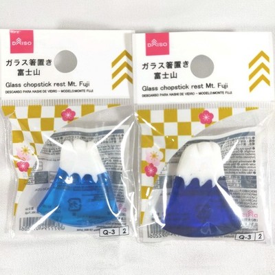Mt Fuji Glass Chopstick Rest Set of 2 DAISO Japanese Tableware From Japan