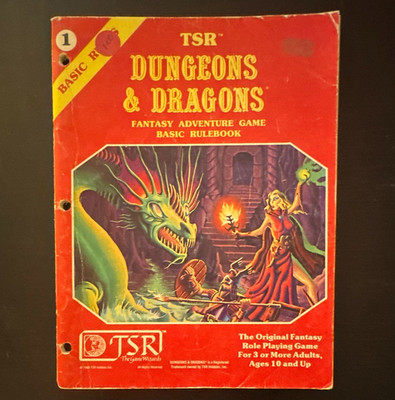 TSR Dungeons & Dragons Basic Rulebook Fantasy Adventure Game Set MPN 2014 1981