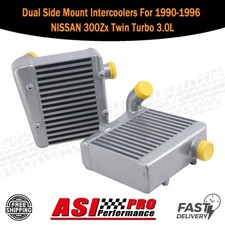 Dual Side Mount Intercoolers For 1990-1996 Nissan 300zx Twin Turbo 3.0l Asi Dual Side Mount Intercoolers For 1990-1996 Nissan 300zx Twin Turbo 3.0l Asi