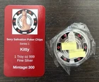 Naughty 1 Oz .999 Silver Color Double Enameled Art Round  Kitty Poker Chip W COA