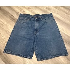 Levis 550 Relaxed Fit Denim Shorts Mens 36 Medium Wash Blue Cotton 5-Pocket