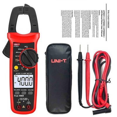 UNI-T UT203+ True RMS Digital Clamp Meter AC DC AMP Ohm Cap NCV Tester Backlight