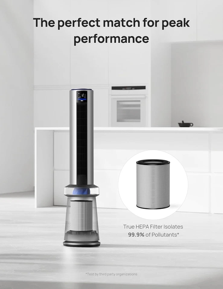 Ultra-Fine 2-Stage HEPA Filter for Air Purifier Tower Fan MC710S - Easy Replace - Image 4 of 4