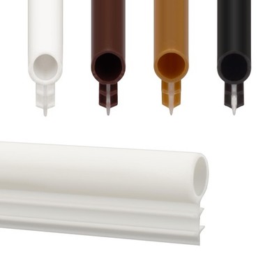 Window Weatherstrip Seal 1/4'' Bulb Kerf Mount Gasket - 10ft White TPE