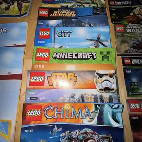 Huge Lego Instruction Manual Lot 29 Manuals Star Wars Creator Minecraft Creator