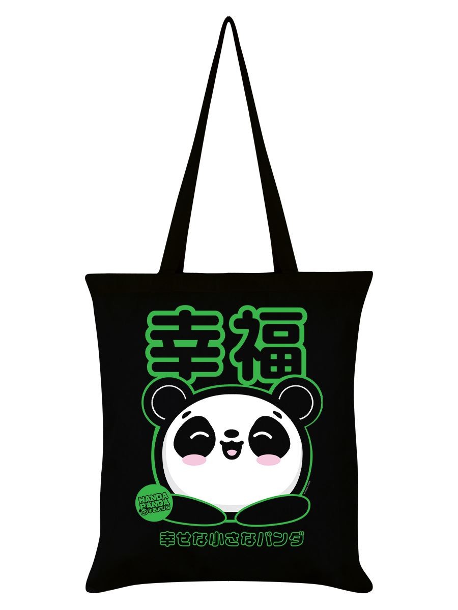 Handa Panda Tote Bag Happiness Black 38x42cm