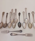 Sterling Silver Spoon Fork Lunt Wallace Meyers Gorham Newsalt No Scrap 264 Grams