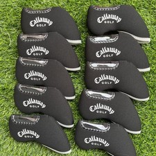 10Pcs Callaway Golf Iron Headcovers Covers Neoprene Classic Window Style Grey