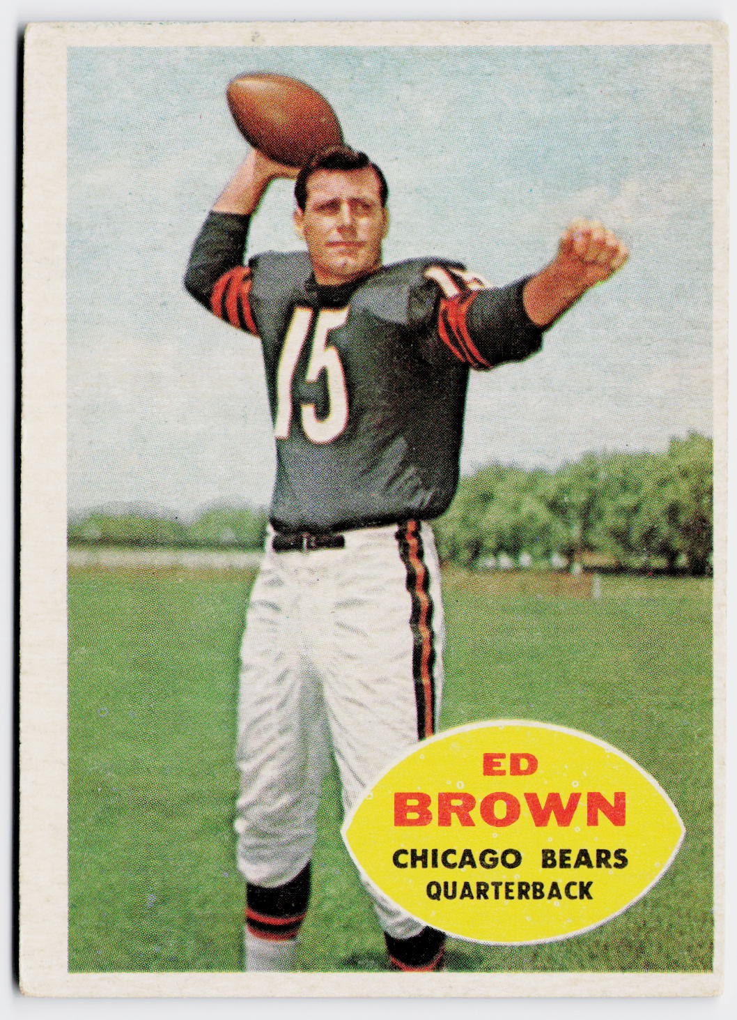 Ed Brown #12 Football Cards 1960 Topps trading card — raw and PSA graded price guide