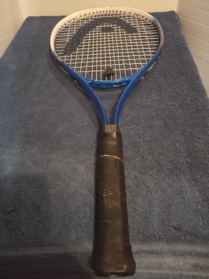 Head TI. Conquest Nano Titanium Tennis Racket Blue White 4 1/4 Grip 27'' 11''x14''