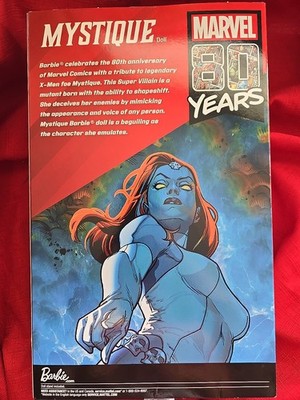 Barbie Mystique X-Men Marvel Super-héroïne 80 Ans 2019 Mattel GLJ53 Poupée NRFB
