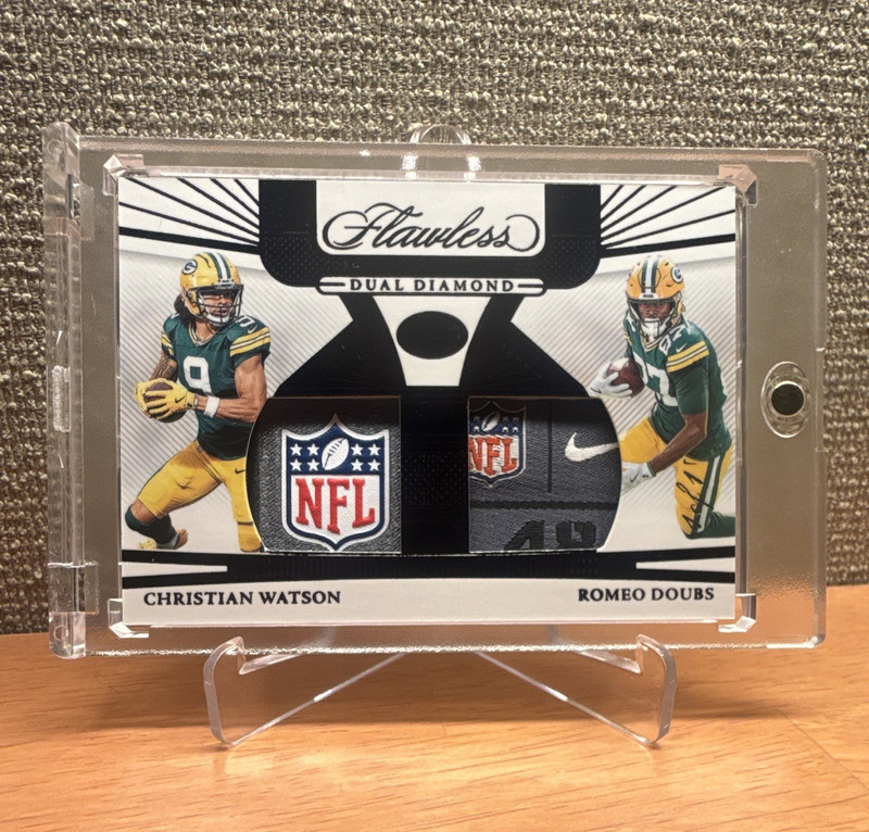 Panini Flawless 2024 Dual Diamond 1/1 Memorabilia Watson Doubs Packers #DDM-GB