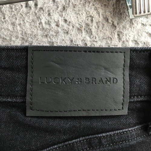 Lucky Brand Skinny Jeans Womens 10/30 Black Denim Cotton Blend Mid Rise Stretch - 第 15/22 張圖片