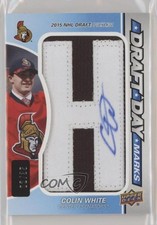 2018 Upper Deck SP Game Used Draft Day Marks Rookies 2/35 Colin White Auto gz3