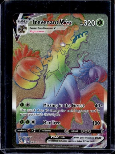 2021 Pokemon SWSH Evolving Skies Trevenant VMAX #206/203
