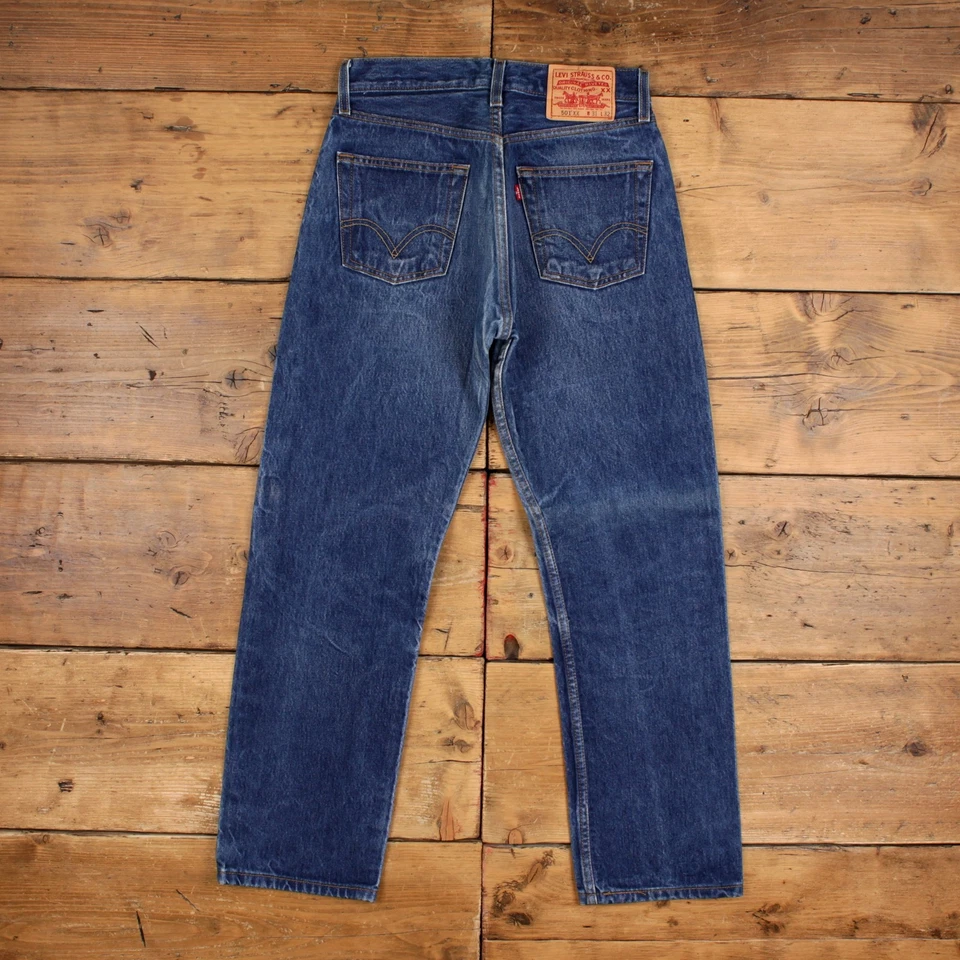 Vintage Levis 501 XX Jeans 28 x 28 Stonewash Straight Blue Womens Red Tab - Image 2 of 4