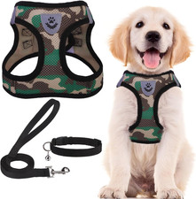 Adjustable Dog Harness Collar and Leash Set Step in No Pull Pet Harness for Smal