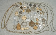 Lot of 50 Vintage & Antique Catholic Christian Medals ETC...mixed Lot