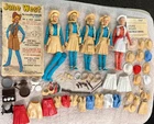 HUGE LOT  Marx Vintage Jane West w/Box 5 Dolls, Accessories + Josie/Janice Stuff