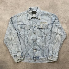G-Star Denim Jacket Womens 2XL Raw Light Wash Vintage Trucker, Blue