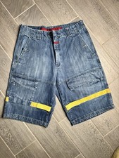 Vintage Marithe Francois Girbaud Shuttle Tape Shorts Mens 38 Blue Jean Baggy Y2K