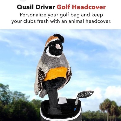 Daphne Quail Bird Plush Headcover Driver Golf Club Animal Fits 460cc Hand Puppet