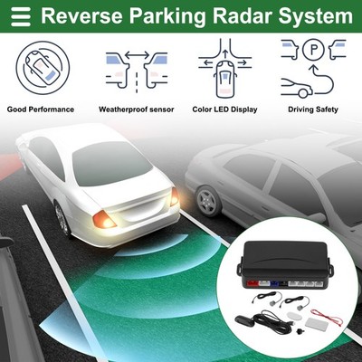 Fahrzeug Reverse Backup Radar System Rückwärts Parksensoren Grau 2 Pcs