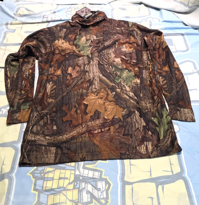 #ad Cabelas Chamois Fleece Turti Mens L Advantage Timber Camo Long Sleeve Turtleneck $19.88