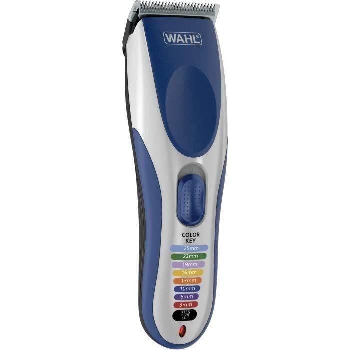 Tondeuse cheveux sans fil WAHL 09649-016 Cordless Color Pro avec kit complet de 20 pièces